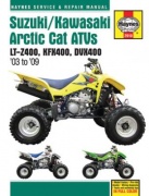 SUZUKI LT-Z400, KAWASAKI KFX400, ARCTIC CAT DVX400 ATV (2003-2009) - instrukcja napraw Haynes